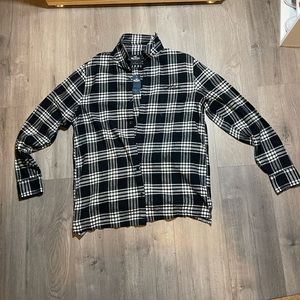 Men's checkered striped flannel (SIze Large)